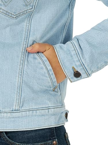 Wrangler Women's Retro Sherpa Lined Jacket- Bleach Denim