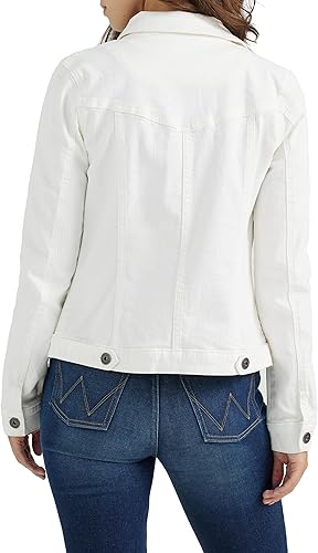 Wrangler Authentic Women's Stretch Denim Jacket- Off-white