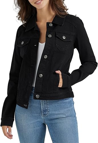 Wrangler Authentic Women's Stretch Denim Jacket- Black