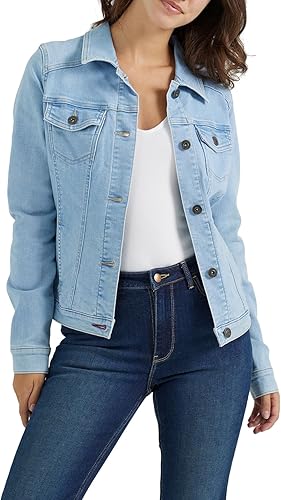 Wrangler Authentic Women's Stretch Denim Jacket- Light Wash