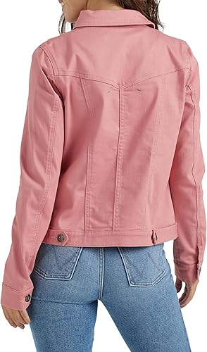 Wrangler Authentic Women's Stretch Denim Jacket- Dusty Rose