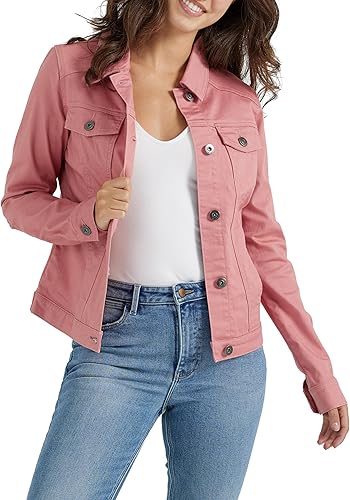 Wrangler Authentic Women's Stretch Denim Jacket- Dusty Rose