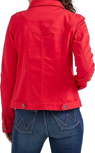 Wrangler Authentic Women's Stretch Denim Jacket- Red