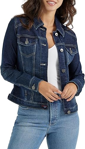 Wrangler Authentic Women's Stretch Denim Jacket- Drenched