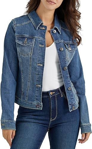 Wrangler Authentic Women's Stretch Denim Jacket- Blue