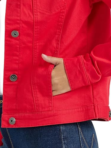 Wrangler Authentic Women's Stretch Denim Jacket- Red